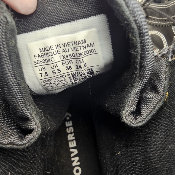 Converse Chuck Taylor All Star GR82 Platform Black Boot Cowgirls Women Size 7.5 - Picture 7 of 8